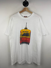 Vintage 90s Toronto Train TTC White Tee