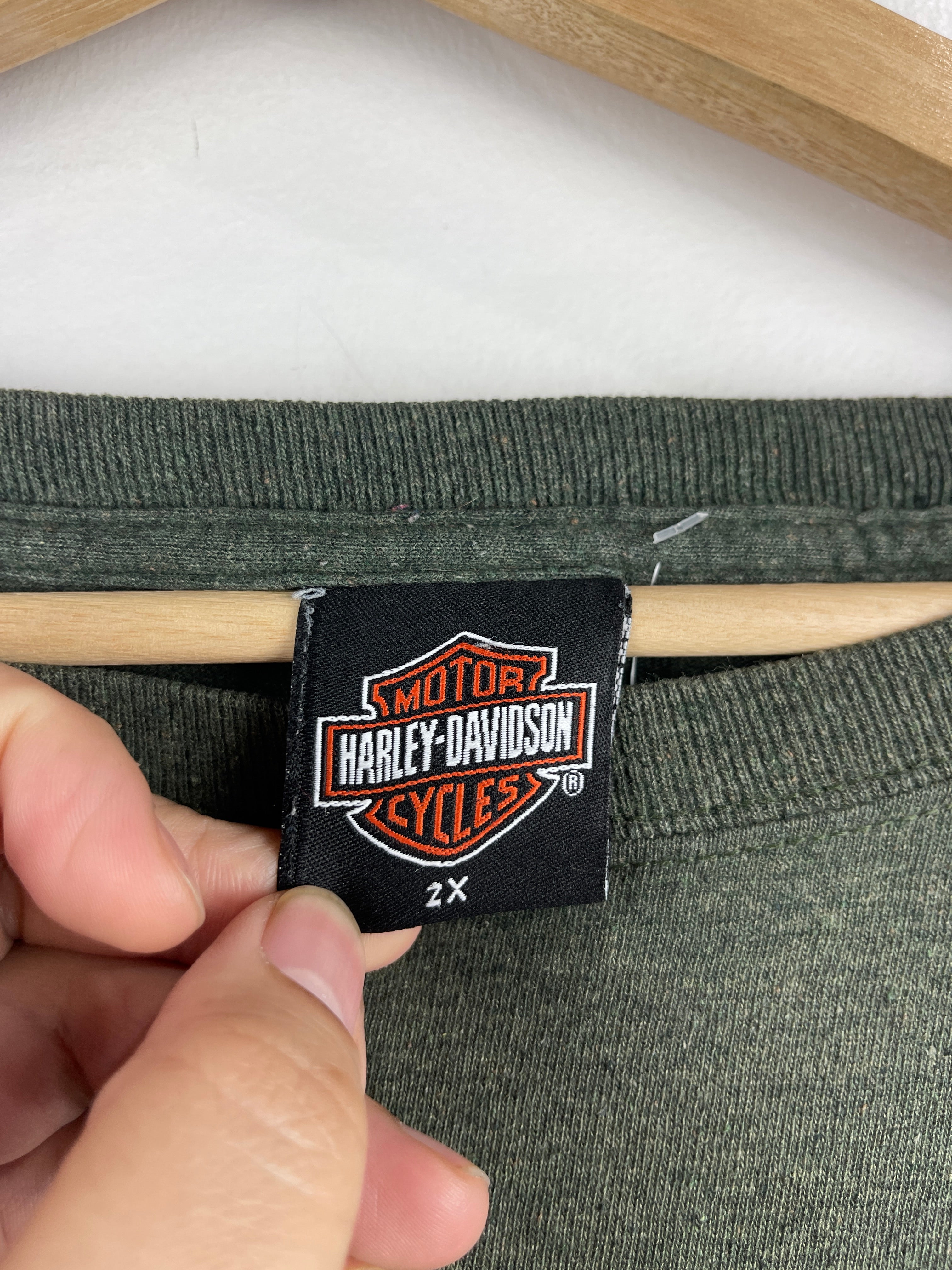 Vintage Harley Davidson Daytona Beach Florida Green Tee
