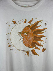 Vintage 90s Sun & Moon White Tee