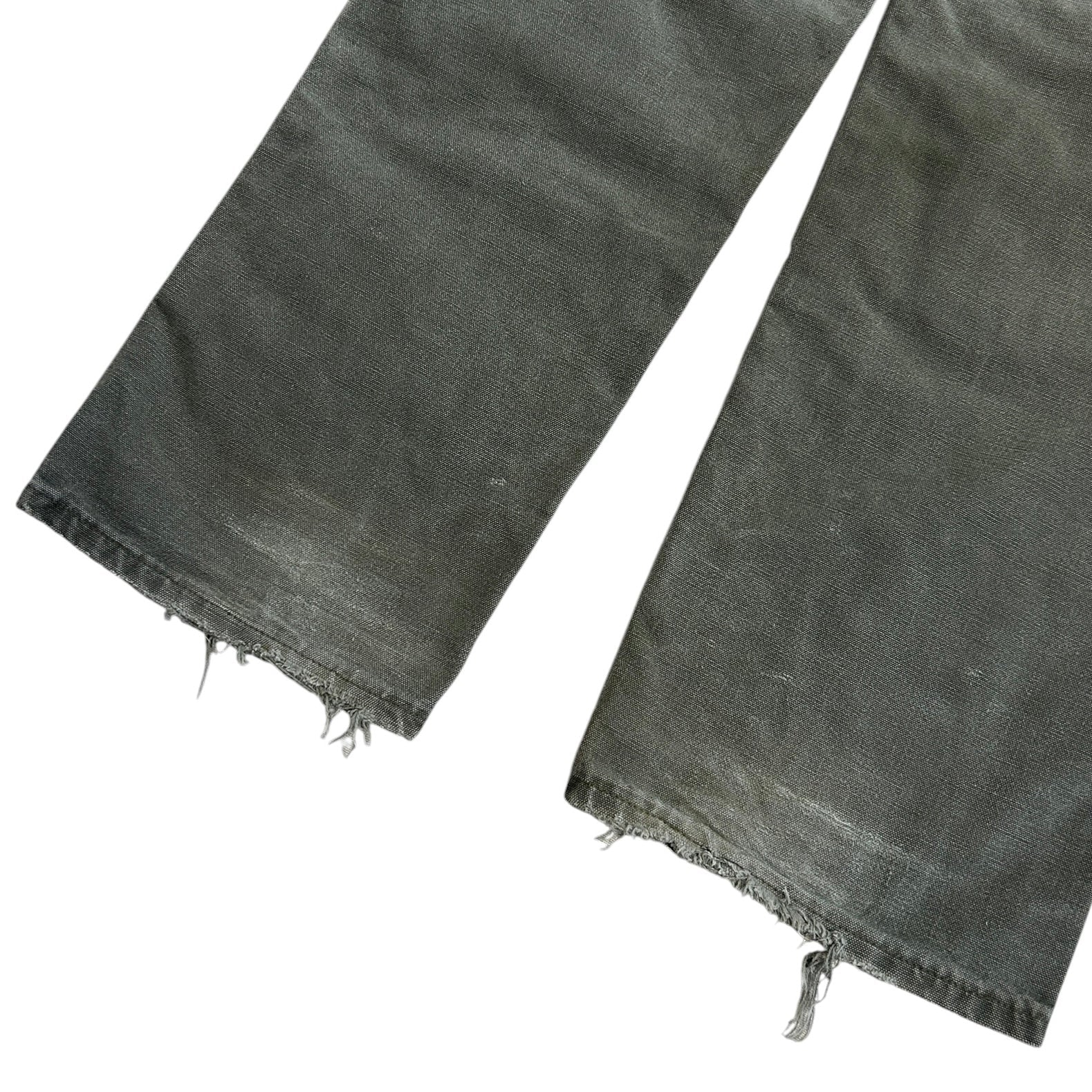 Vintage Carhartt Double Knee Thrashed Moss Green Work Pants
