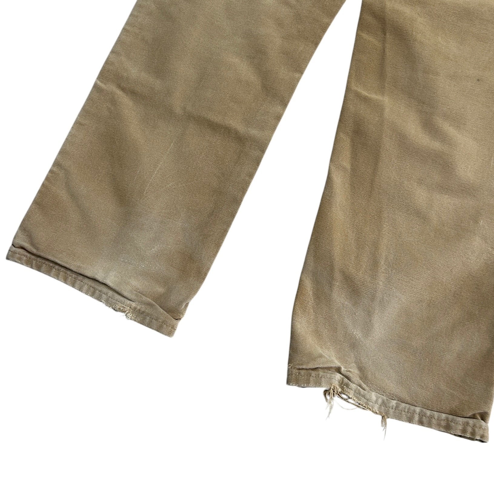Vintage Carhartt Double Knee Thrashed Light Brown Work Pants