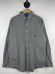 Vintage Chaps Plaid Black Long Sleeve Button Up Shirt