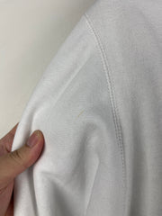 Vintage Fox Racing Embroidered Sherpa Lined White Zip Up Hoodie