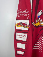 Vintage Honda Racing Woody Woodpecker Red Long Sleeve