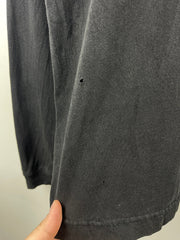 Vintage Choppers Embroidered Black & Orange Henley Long Sleeve