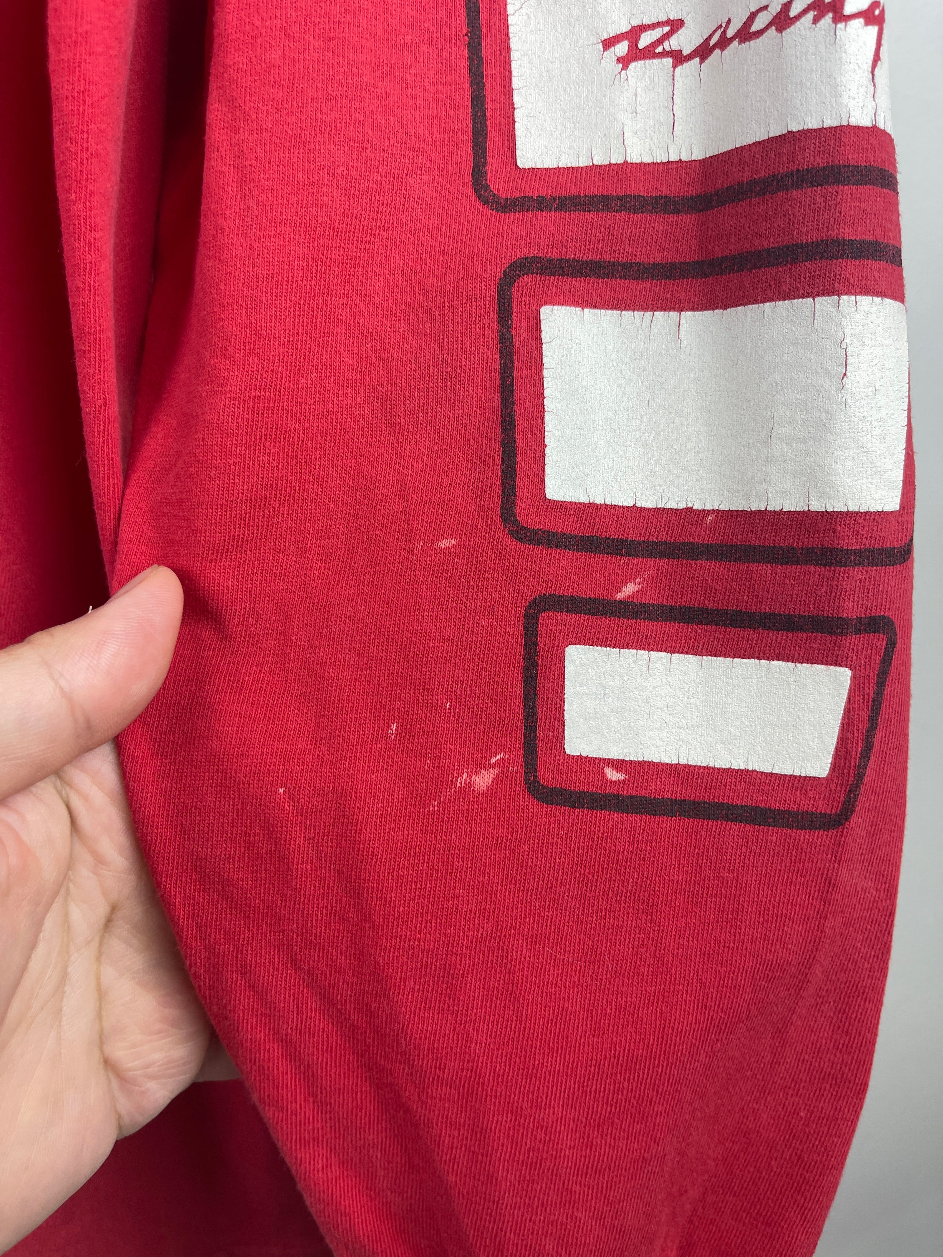 Vintage Honda Racing Woody Woodpecker Red Long Sleeve