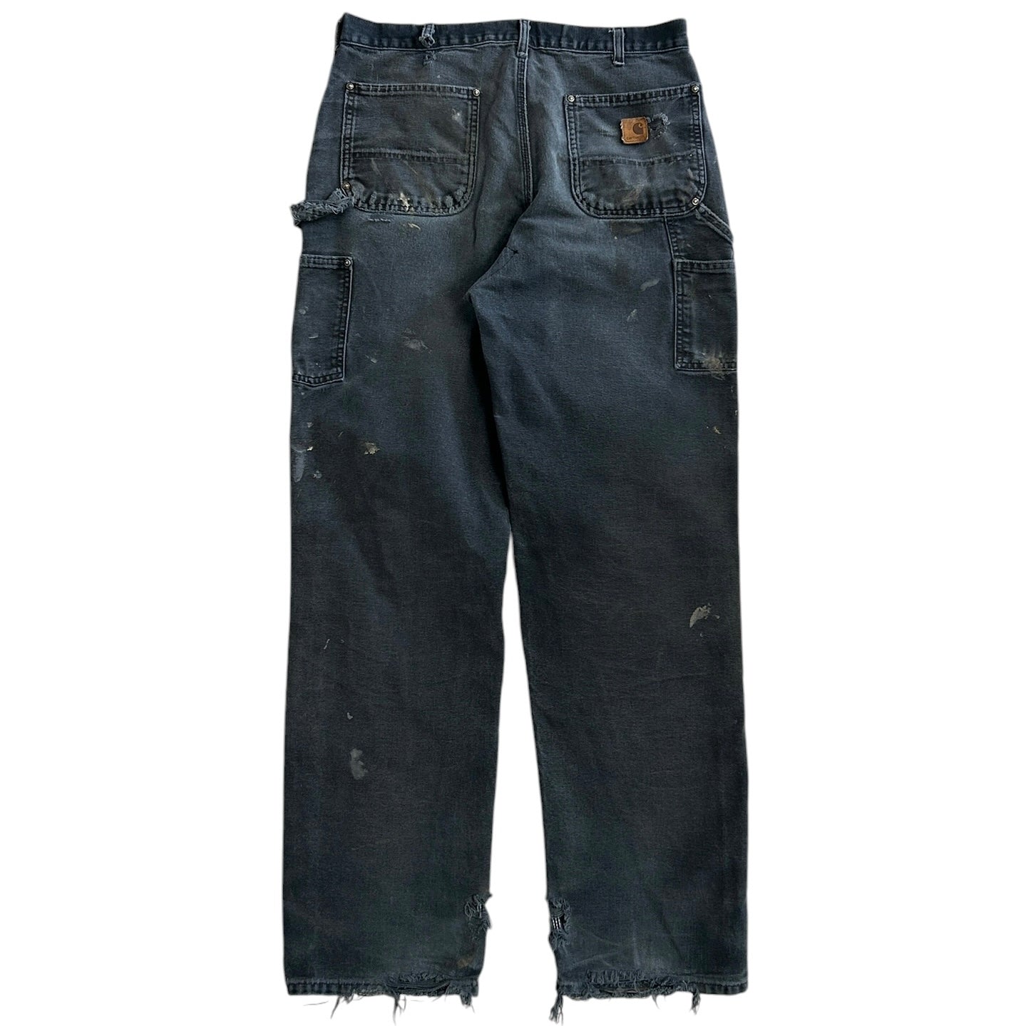 Vintage Carhartt Double Knee Thrashed Faded Black Work Pants