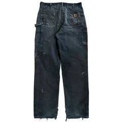 Vintage Carhartt Double Knee Thrashed Faded Black Work Pants