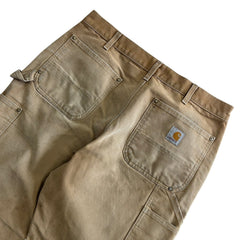 Vintage Carhartt Double Knee Thrashed Light Brown Work Pants