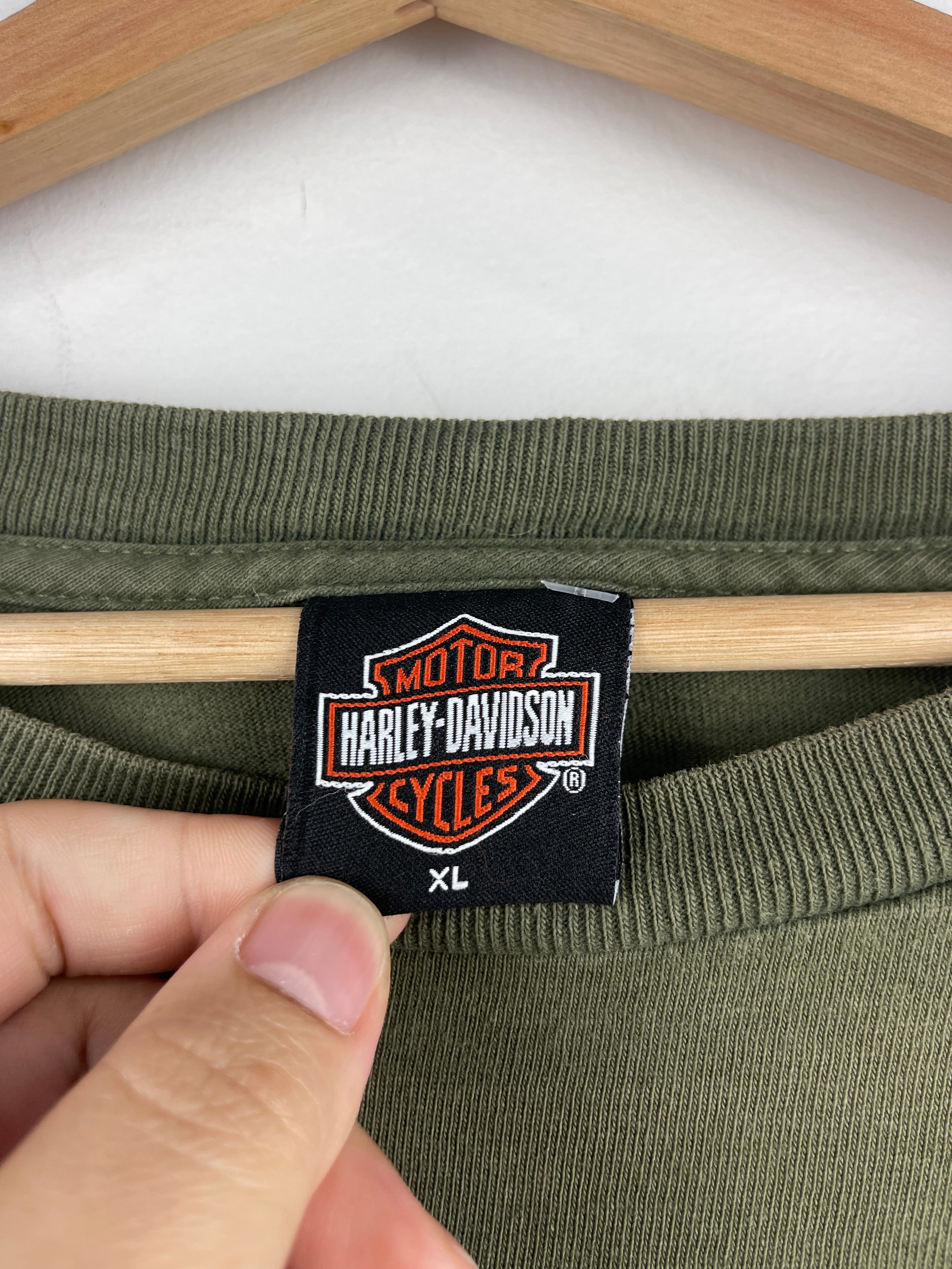 Vintage Harley Davidson England Green Tee