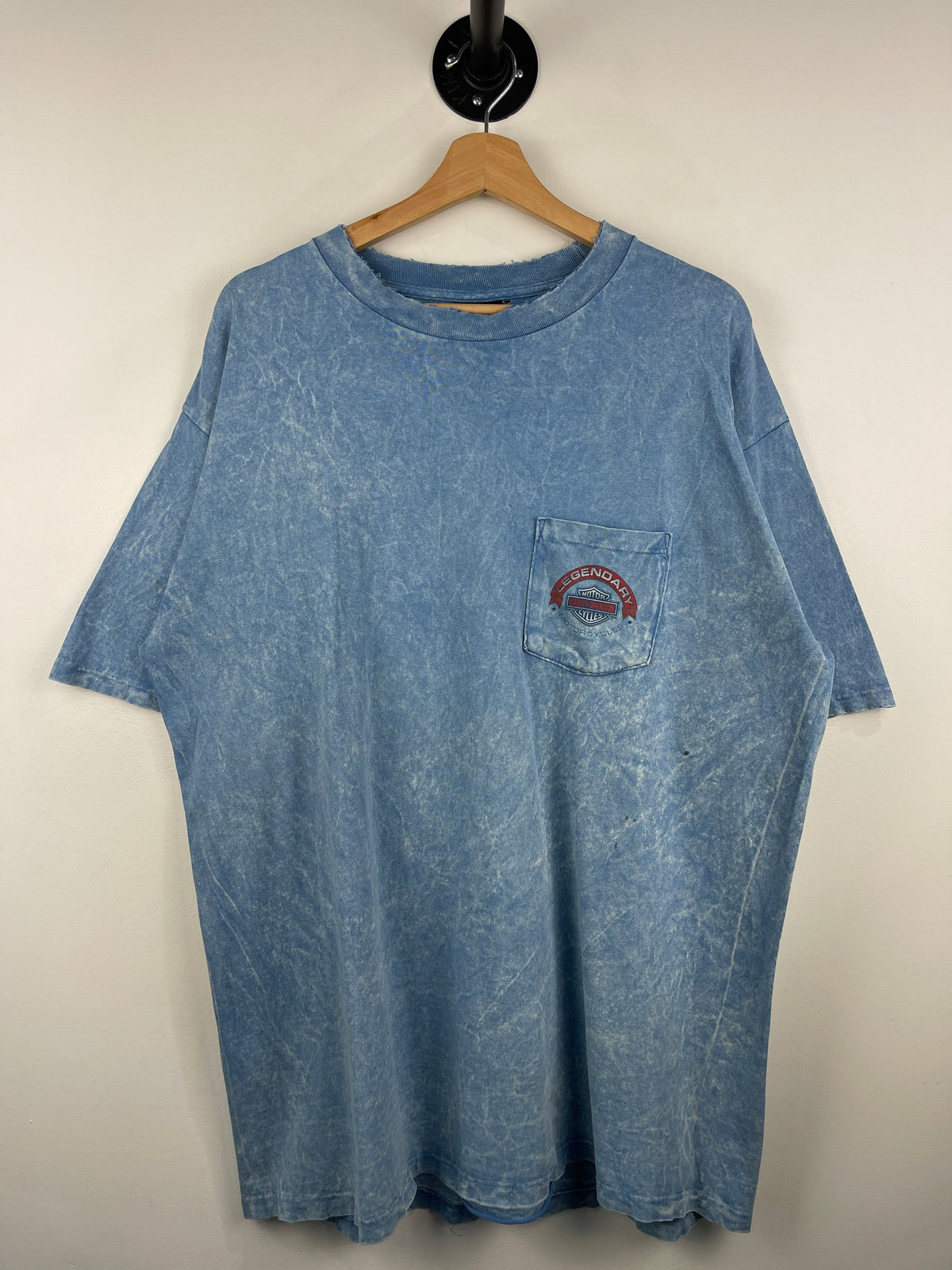 Vintage Harley Davidson Thiensville Wisconsin Blue Tee