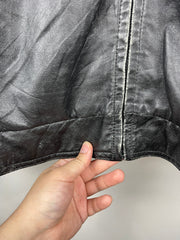 Vintage 90s Watershed Black Leather Bomber Jacket