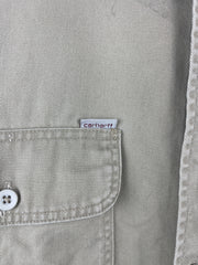 Vintage Carhartt Beige Long Sleeve Button Up Shirt