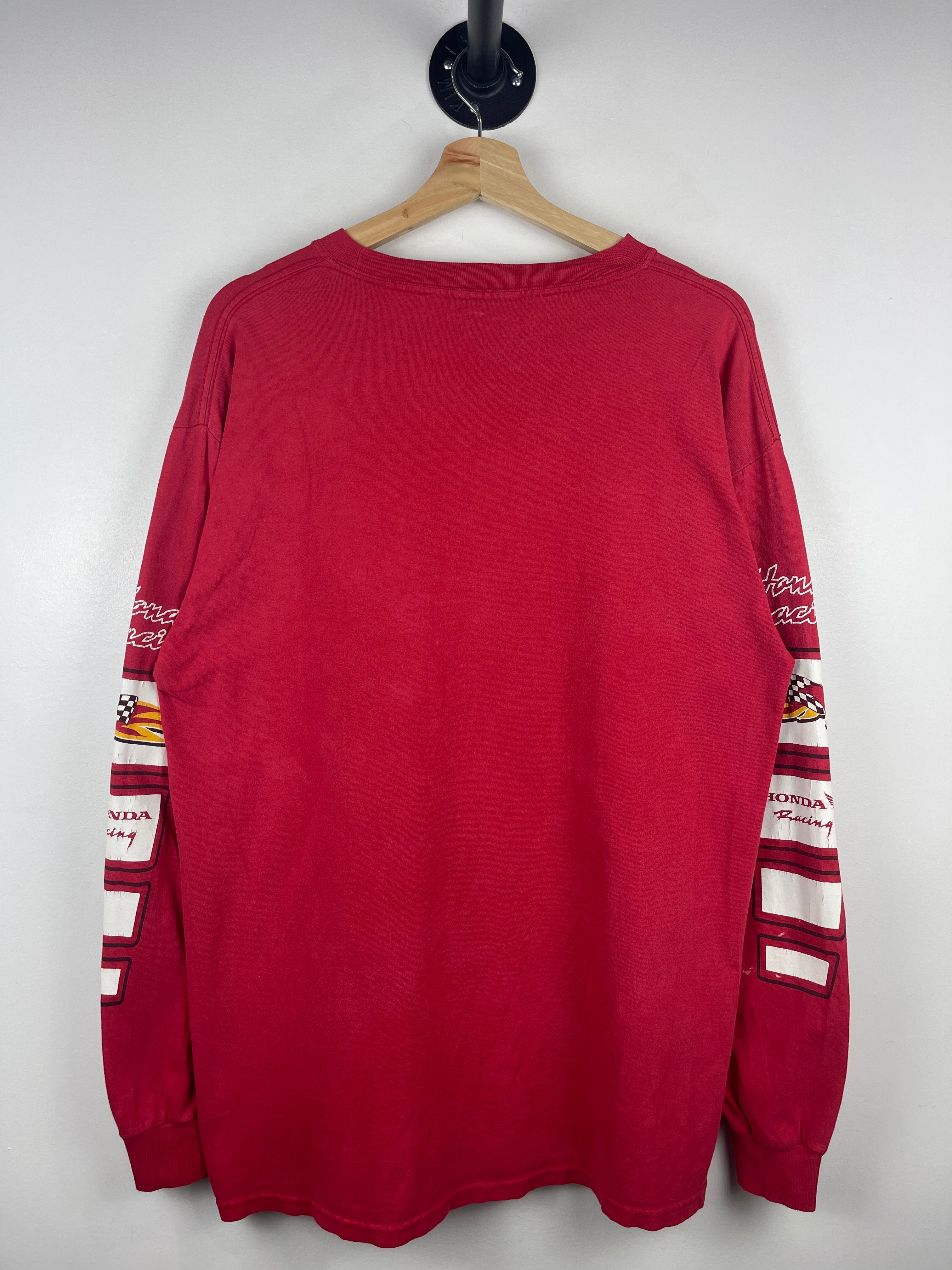 Vintage Honda Racing Woody Woodpecker Red Long Sleeve