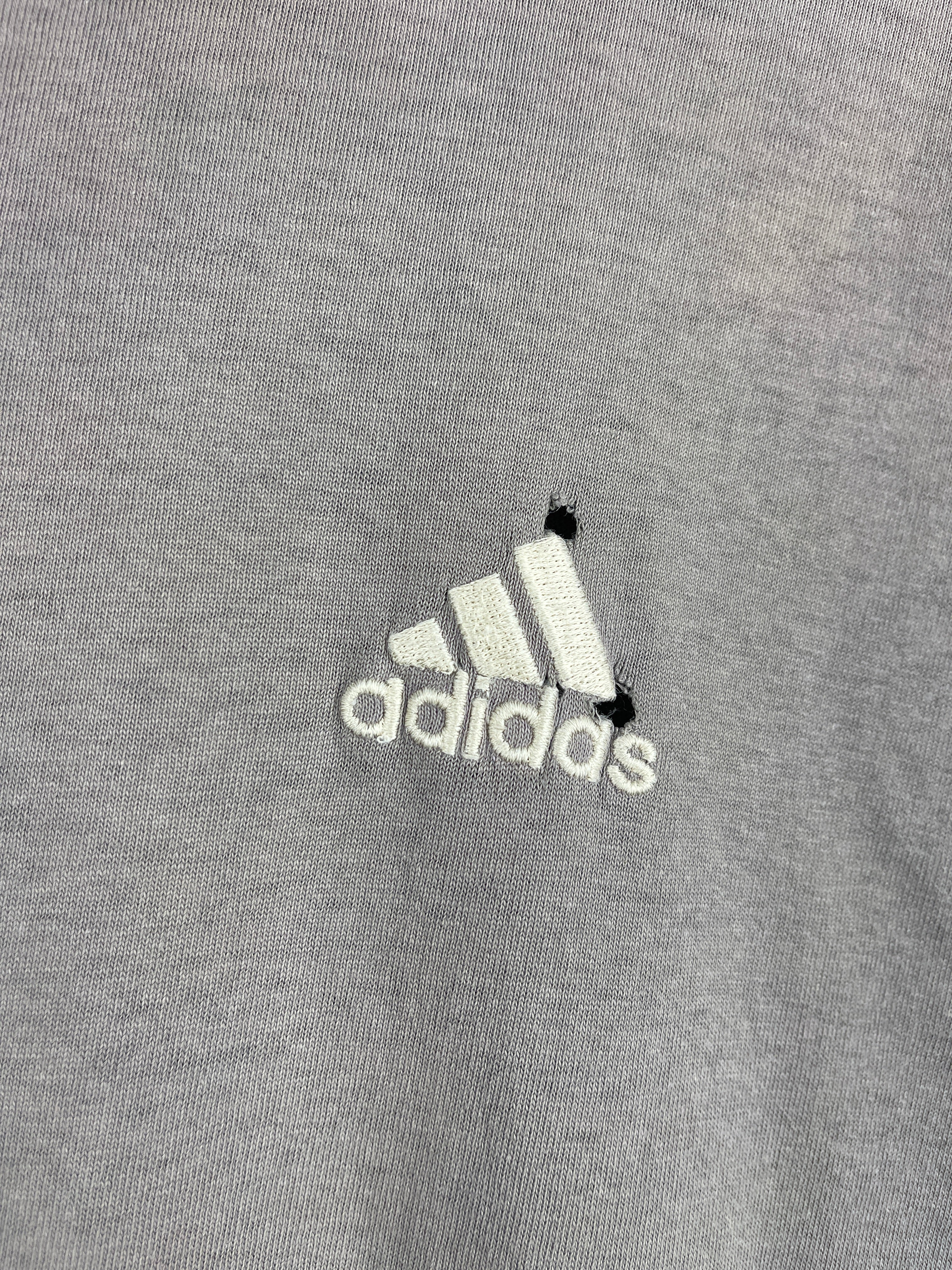 Vintage Adidas Faded Grey & Red Ringer Tee