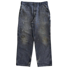 Vintage Carhartt Thrashed Petrol Grey Work Pants