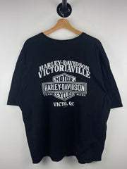 Vintage Harley Davidson Victo Quebec Black Tee