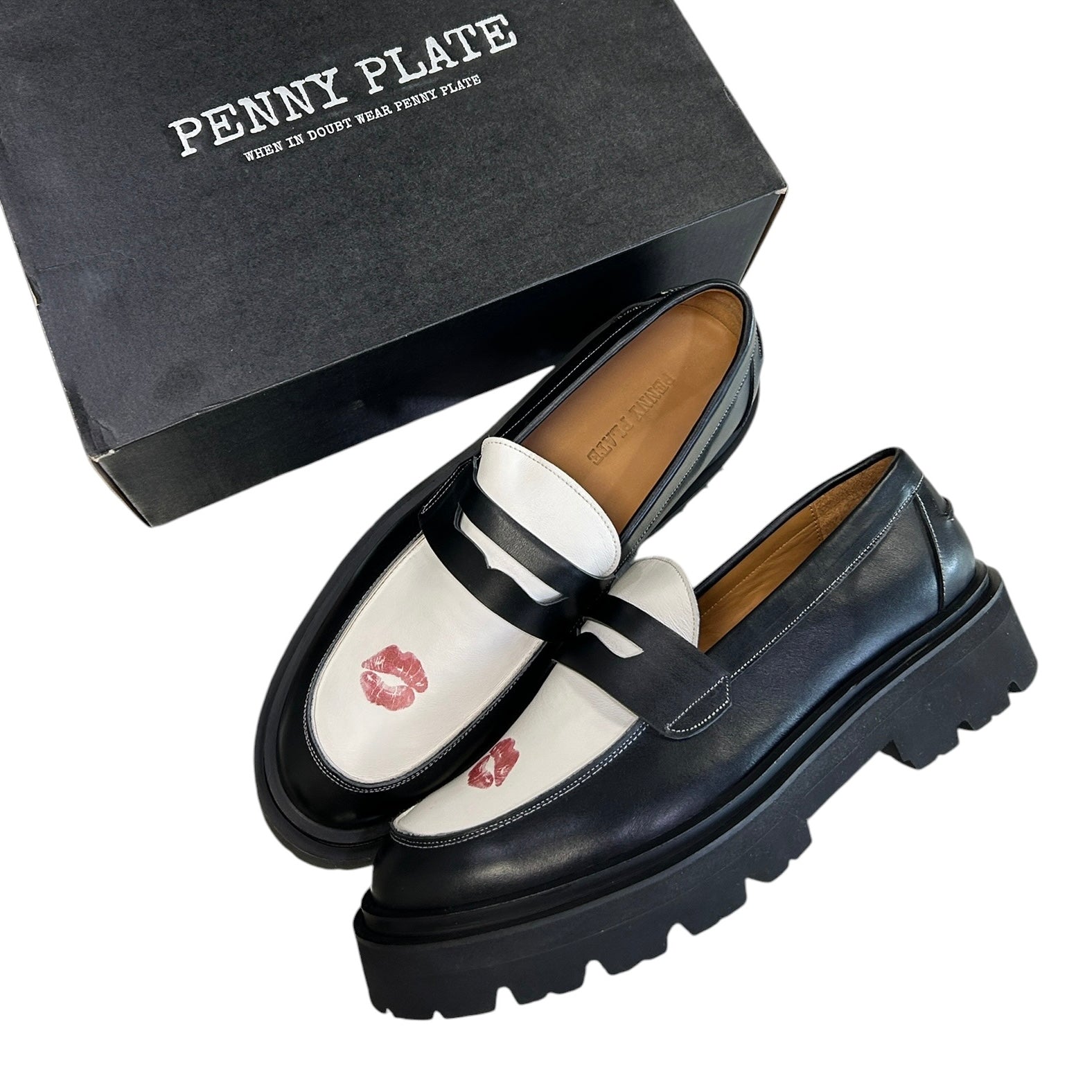 Penny Plate Kiss High Loafers