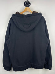 Vintage Aeropostale New York Sherpa Lined Black Zip Up Hoodie
