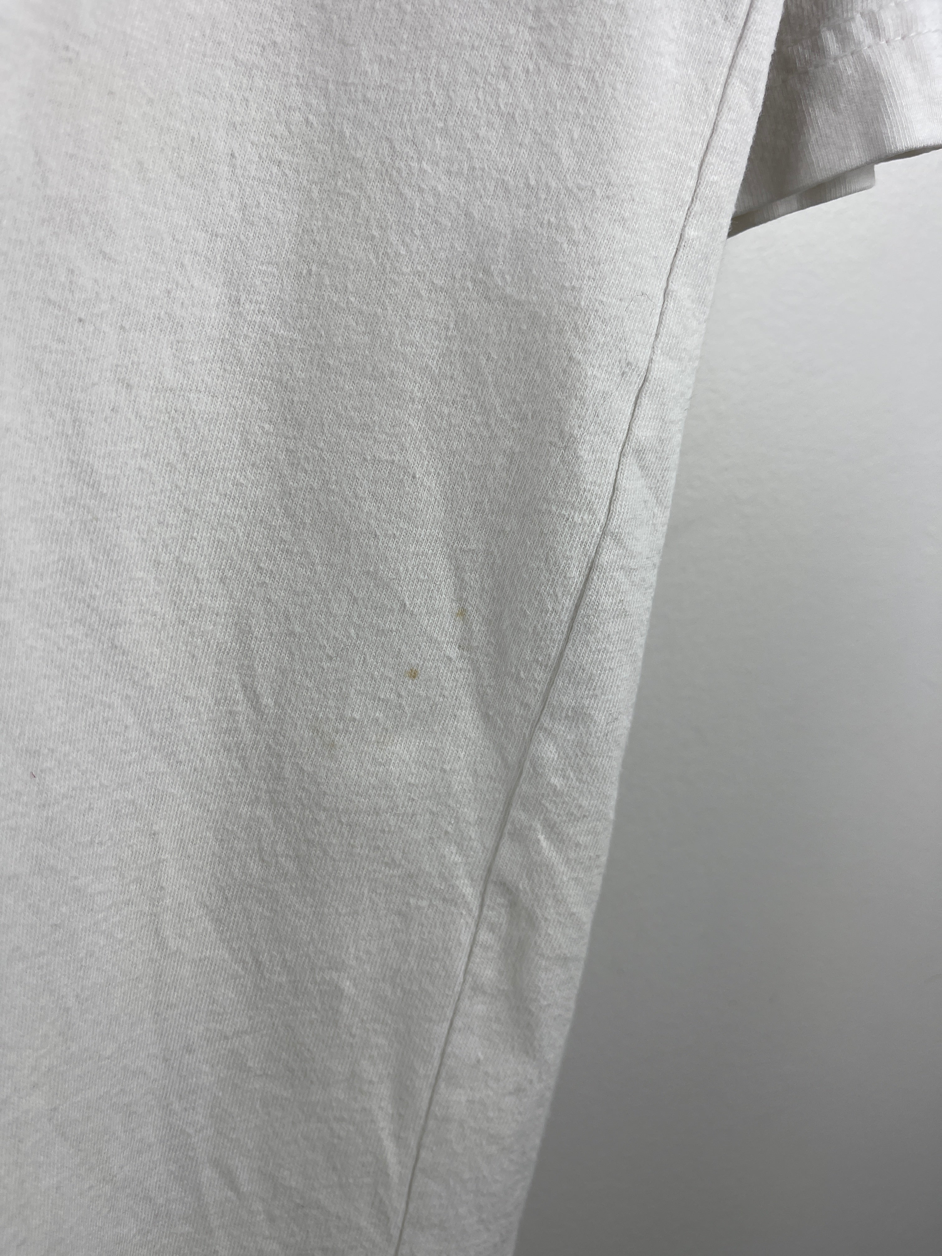 Vintage Harley Davidson Flaming Skull Delaware Embroidered White Henley Tee