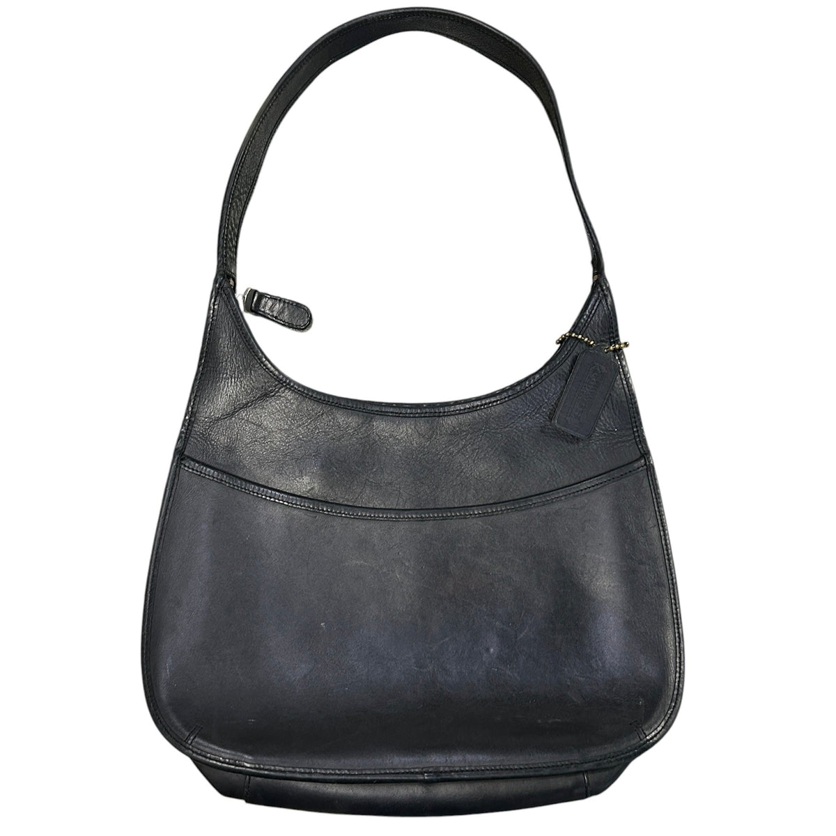 Vintage 90s Coach Ergo Pocket Black Leather Hobo Bag