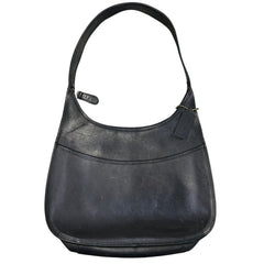 Vintage 90s Coach Ergo Pocket Black Leather Hobo Bag