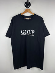 Vintage Golf I'd Quit The Damn Game If I Wasn't Married Comedy Black Tee