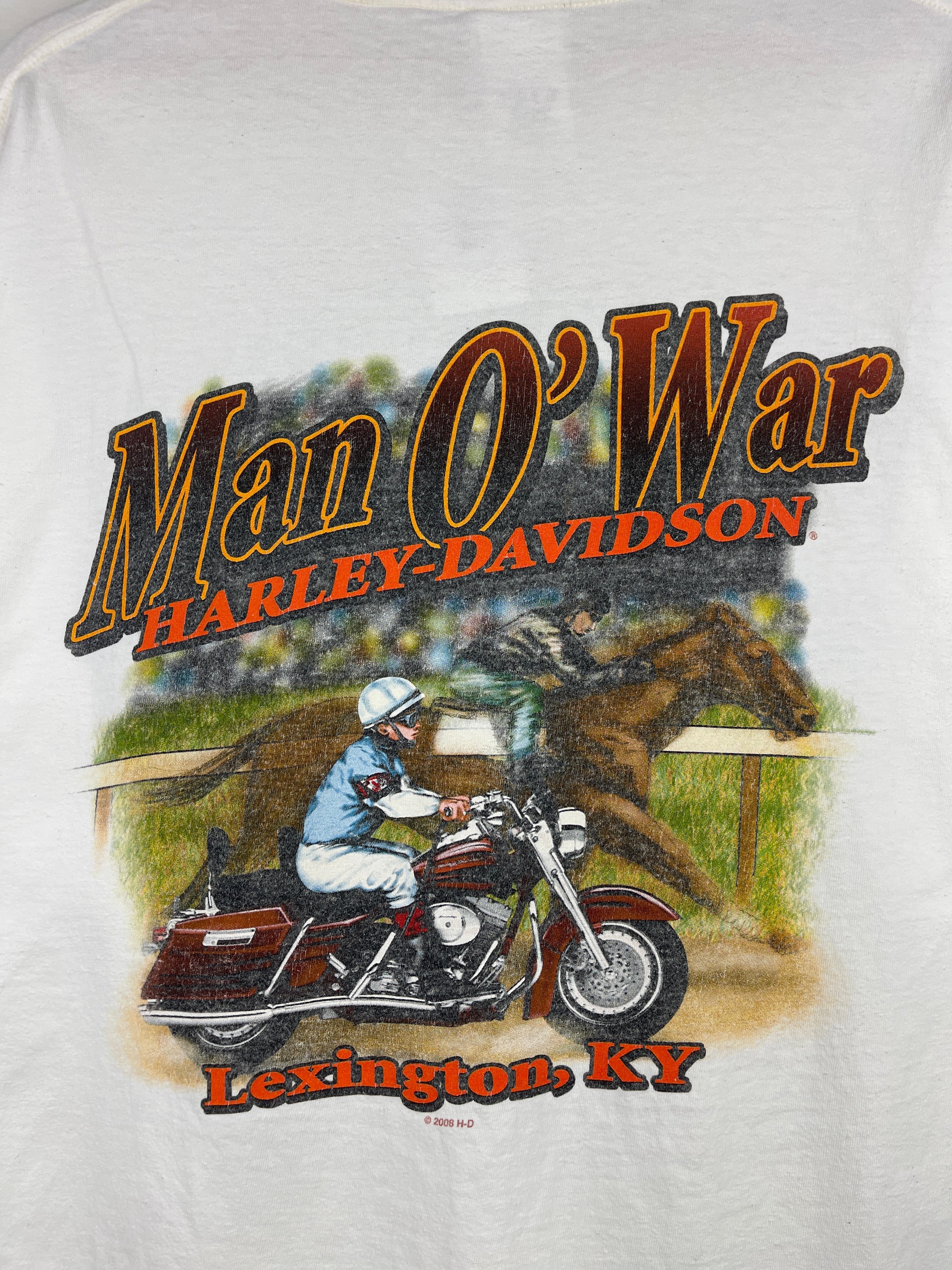 Vintage Harley Davidson Lexington Kentucky White Tee