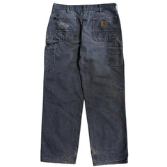 Vintage Carhartt Thrashed Petrol Grey Work Pants