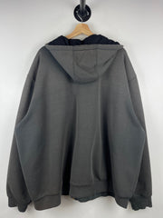 Vintage Carhartt Patch Thermal Lined Faded Thrashed Dark Grey Hoodie