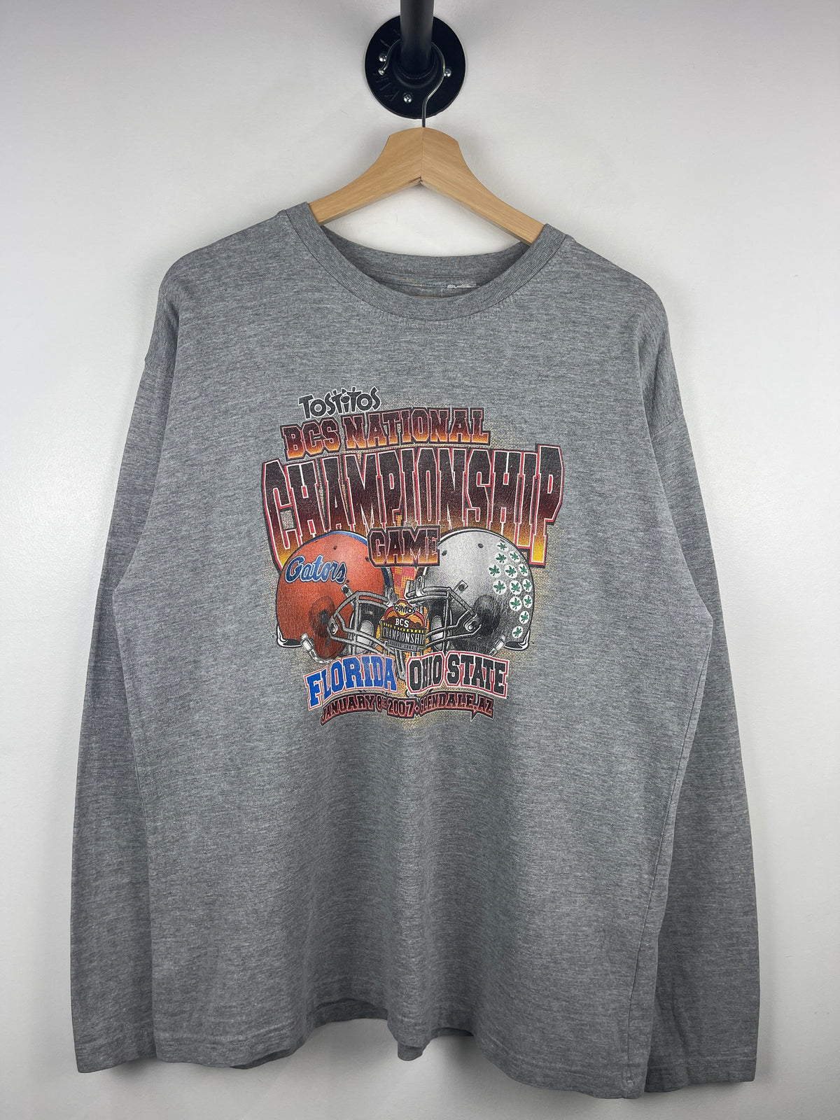 Vintage Florida Gators VS Ohio State Buckeyes Football Championship Grey Long Sleeve