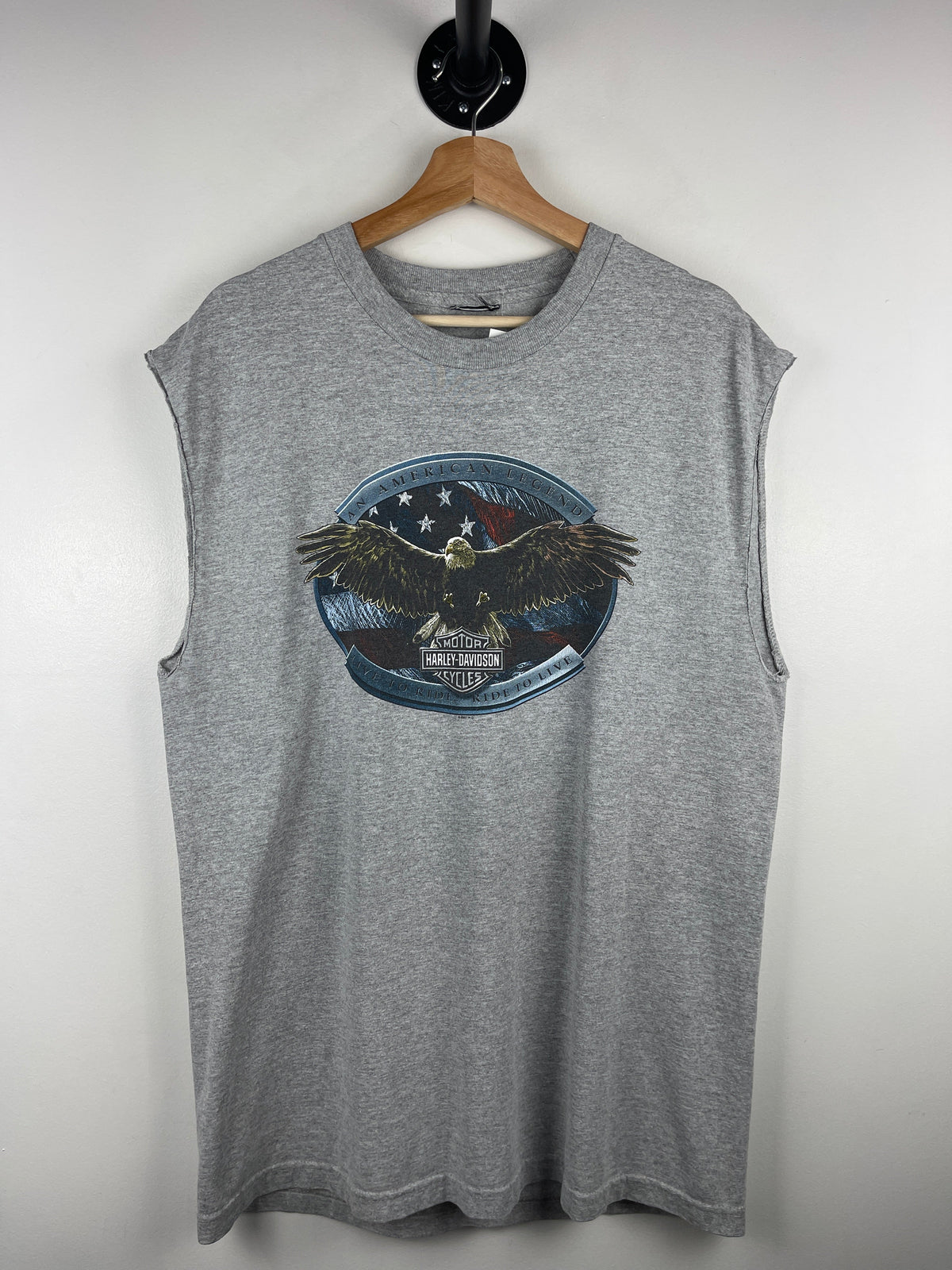 Vintage Harley Davidson Eagle Pennsylvania Grey Tank Top