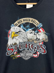 Vintage Harley Davidson Sturgis Black Hills Rally South Dakota Black Tee