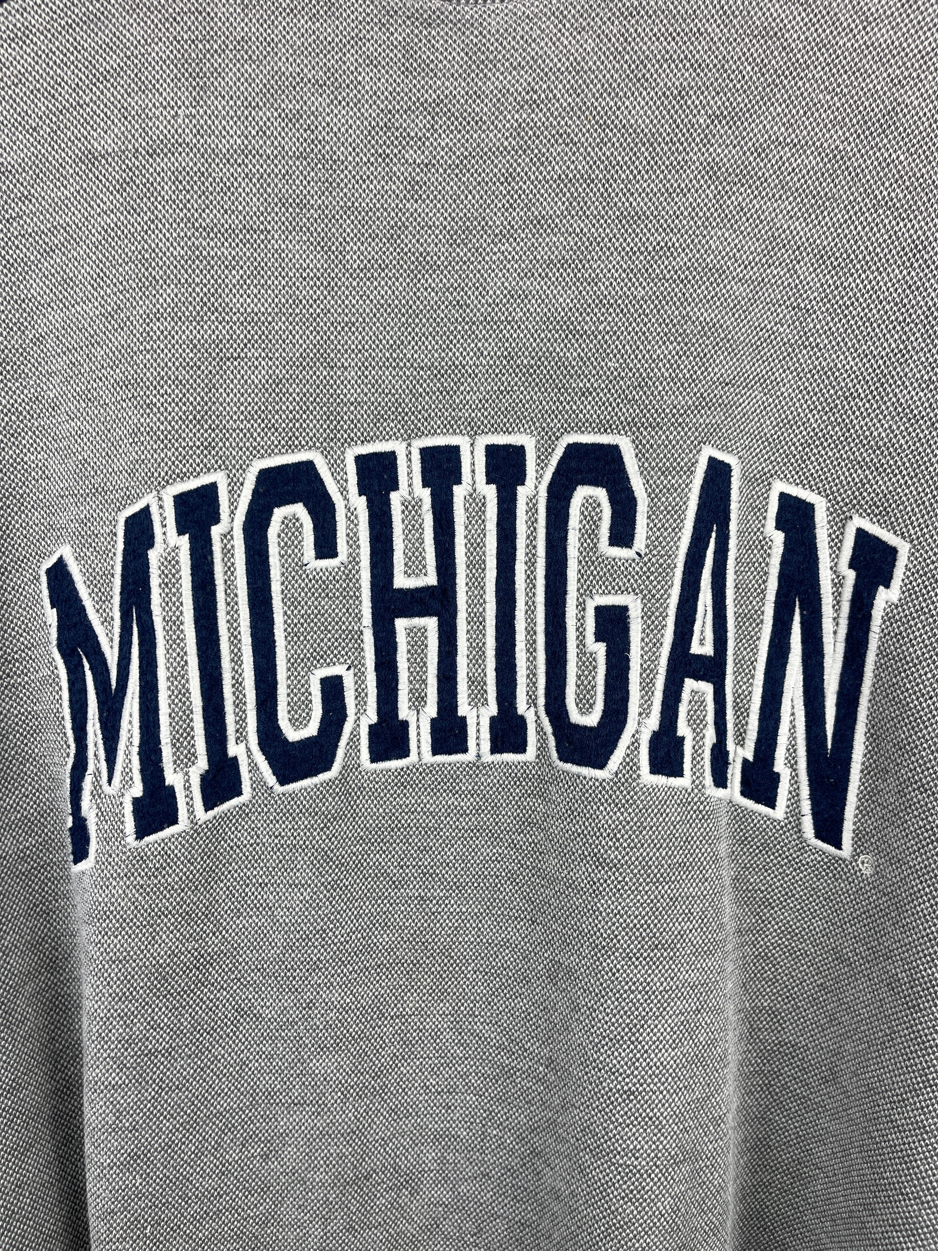 Vintage 90s Starter Michigan Embroidered Grey & Navy Crewneck