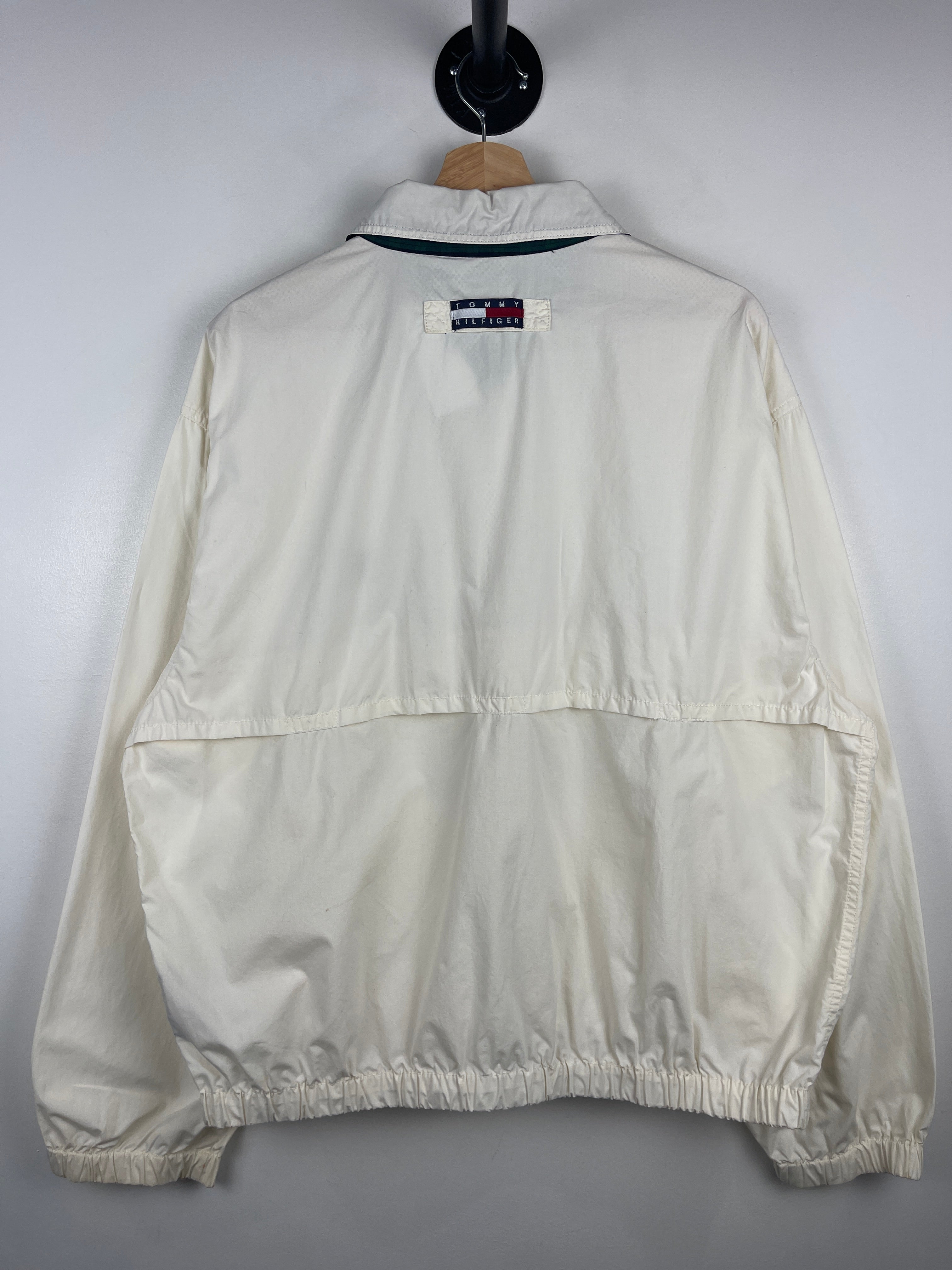 Vintage 90s Tommy Hilfiger Golf White Harrington Jacket