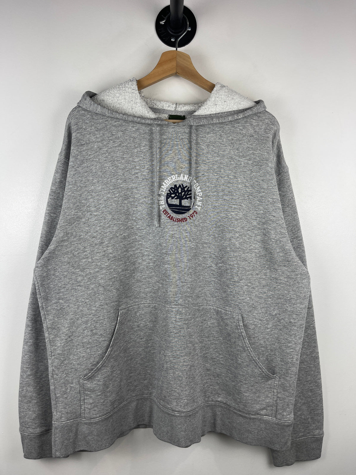 Vintage 90s Timberland Boots Embroidered Grey Hoodie