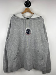 Vintage 90s Timberland Boots Embroidered Grey Hoodie