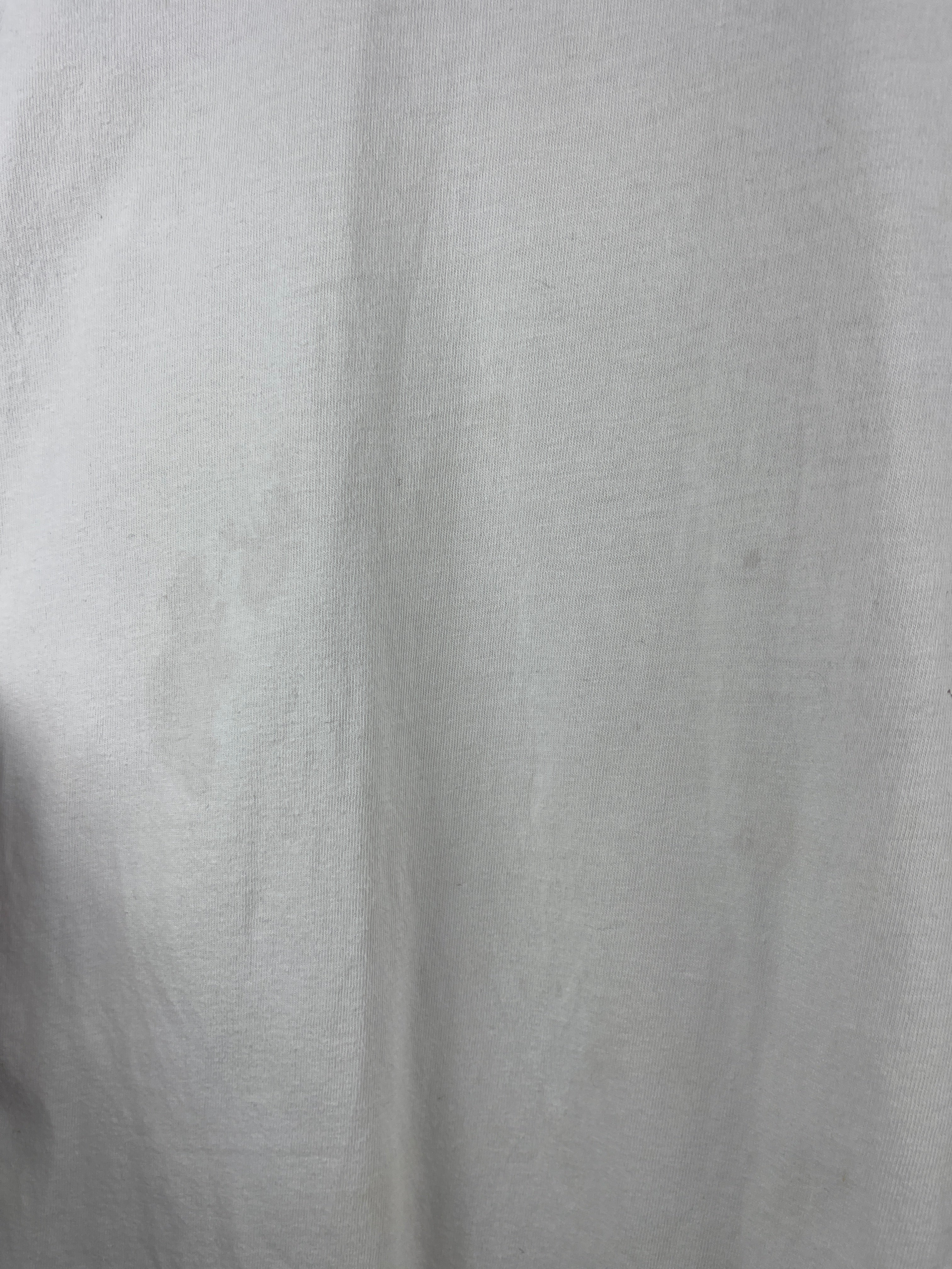 Vintage Harley Davidson Flaming Skull Delaware Embroidered White Henley Tee