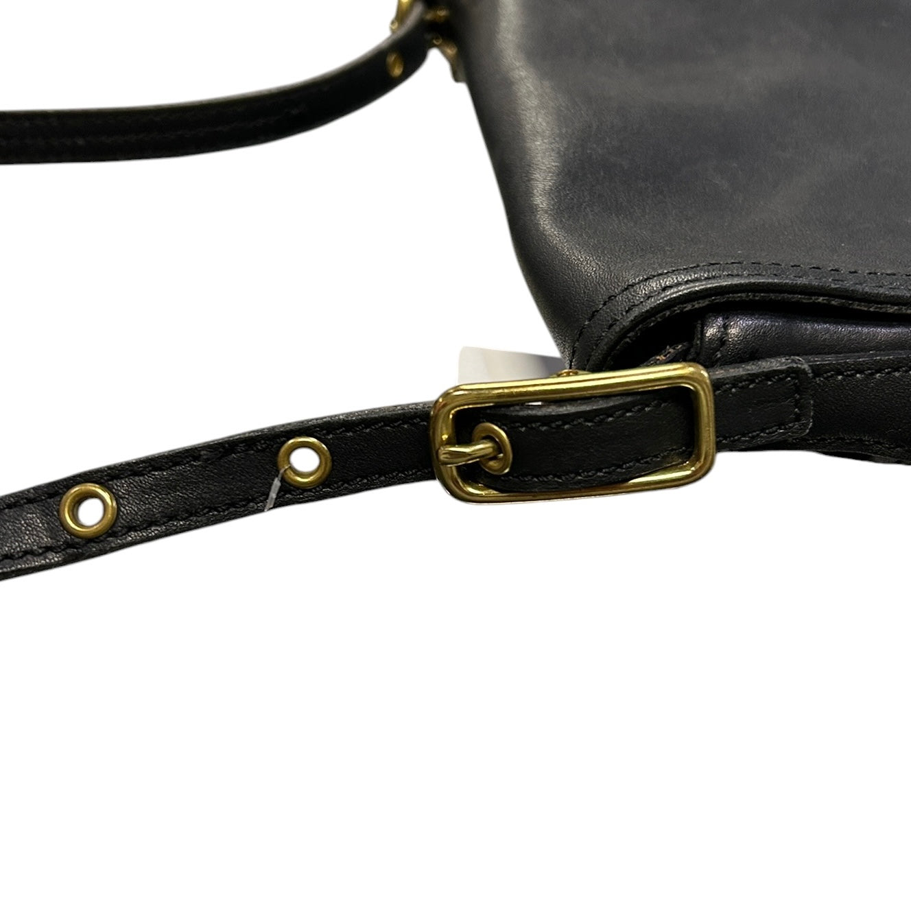 Vintage 90s Coach Legacy Monterey Flap Black Leather Crossbody Bag