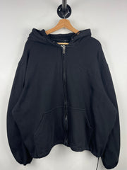Vintage Harley Davidson Embroidered Black Zip Up Hoodie
