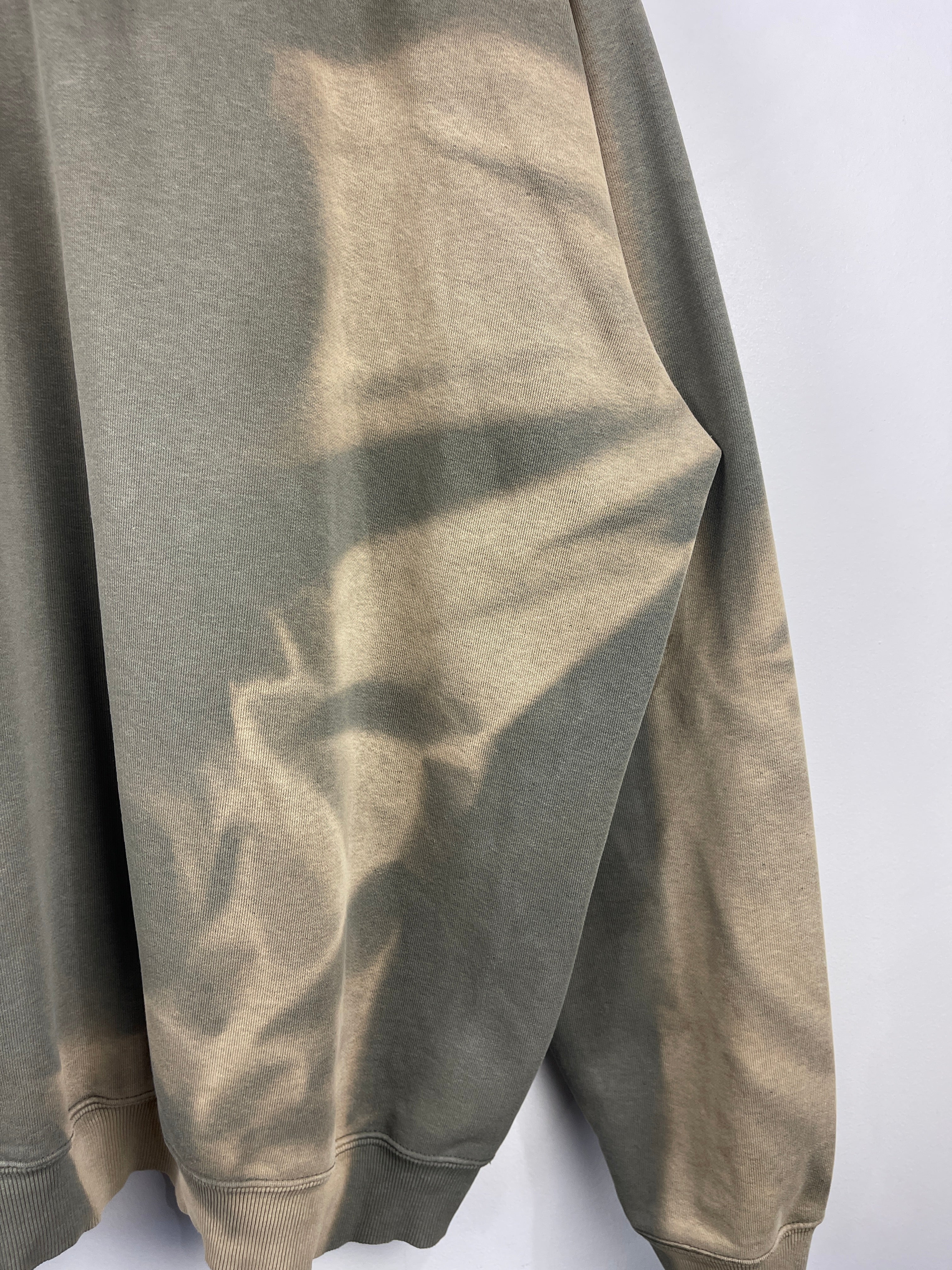 Vintage Carhartt Quarter Zip Sun Faded Green Hoodie