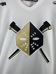 Vintage ECHL SP Wheeling Nailers White Pro Hockey Jersey