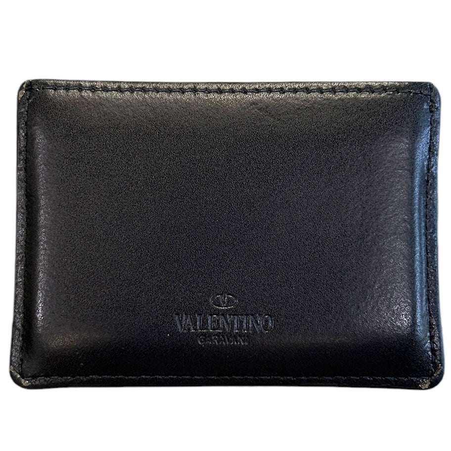 Valentino Black Leather Card Holder