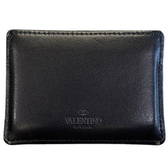 Valentino Black Leather Card Holder