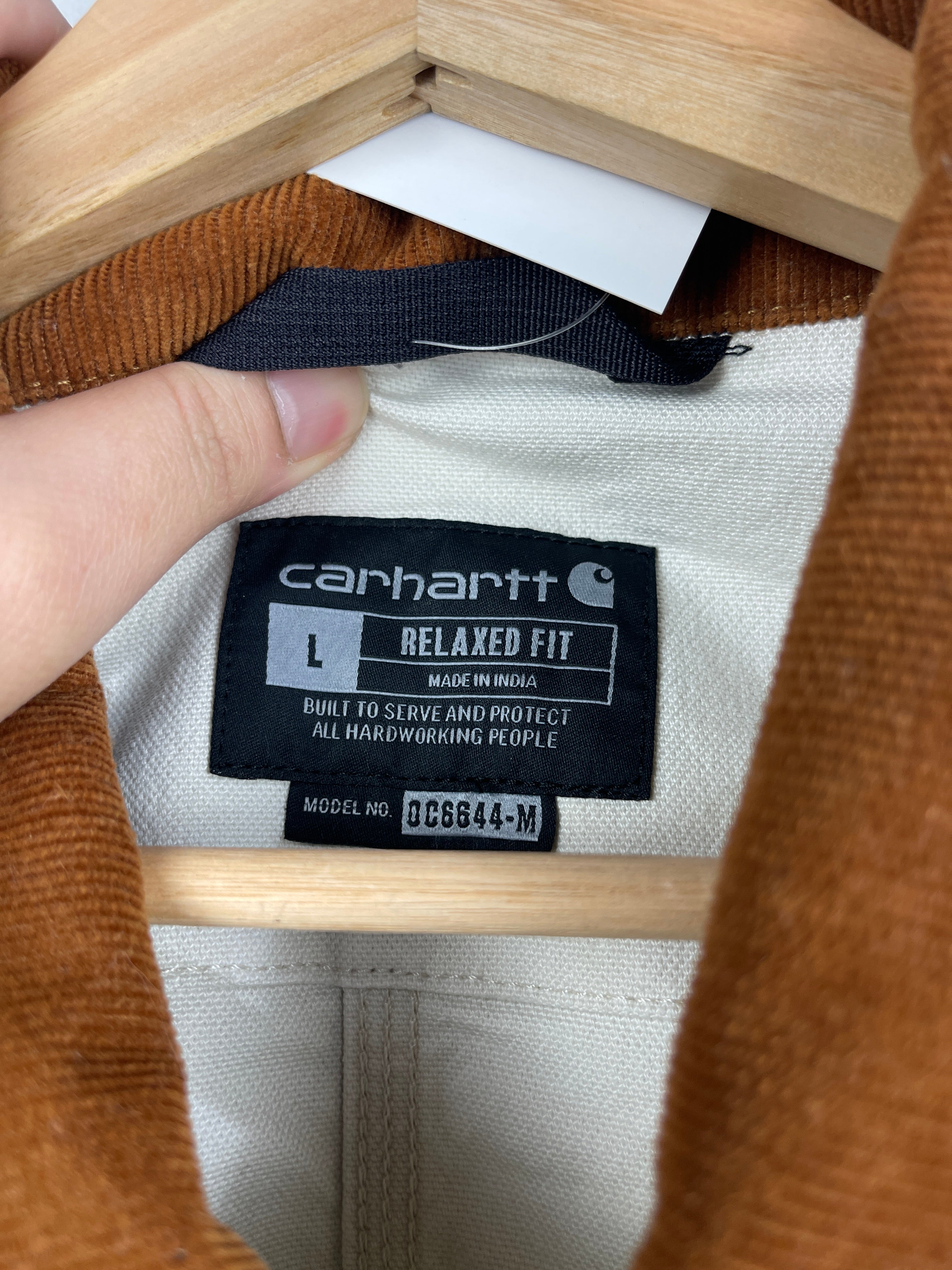 Vintage Carhartt Chore Thrashed Beige Work Jacket