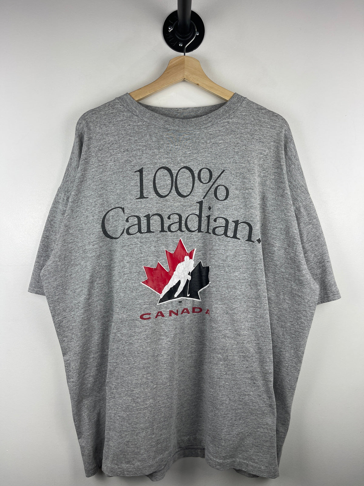 Vintage 90s Starter Team Canada 100% Canadian Grey Tee
