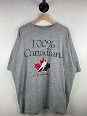 Vintage 90s Starter Team Canada 100% Canadian Grey Tee