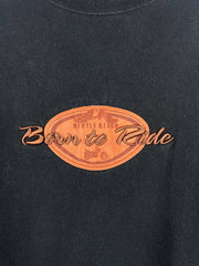 Vintage Born To Ride Myrtle Beach Embroidered Black Tee