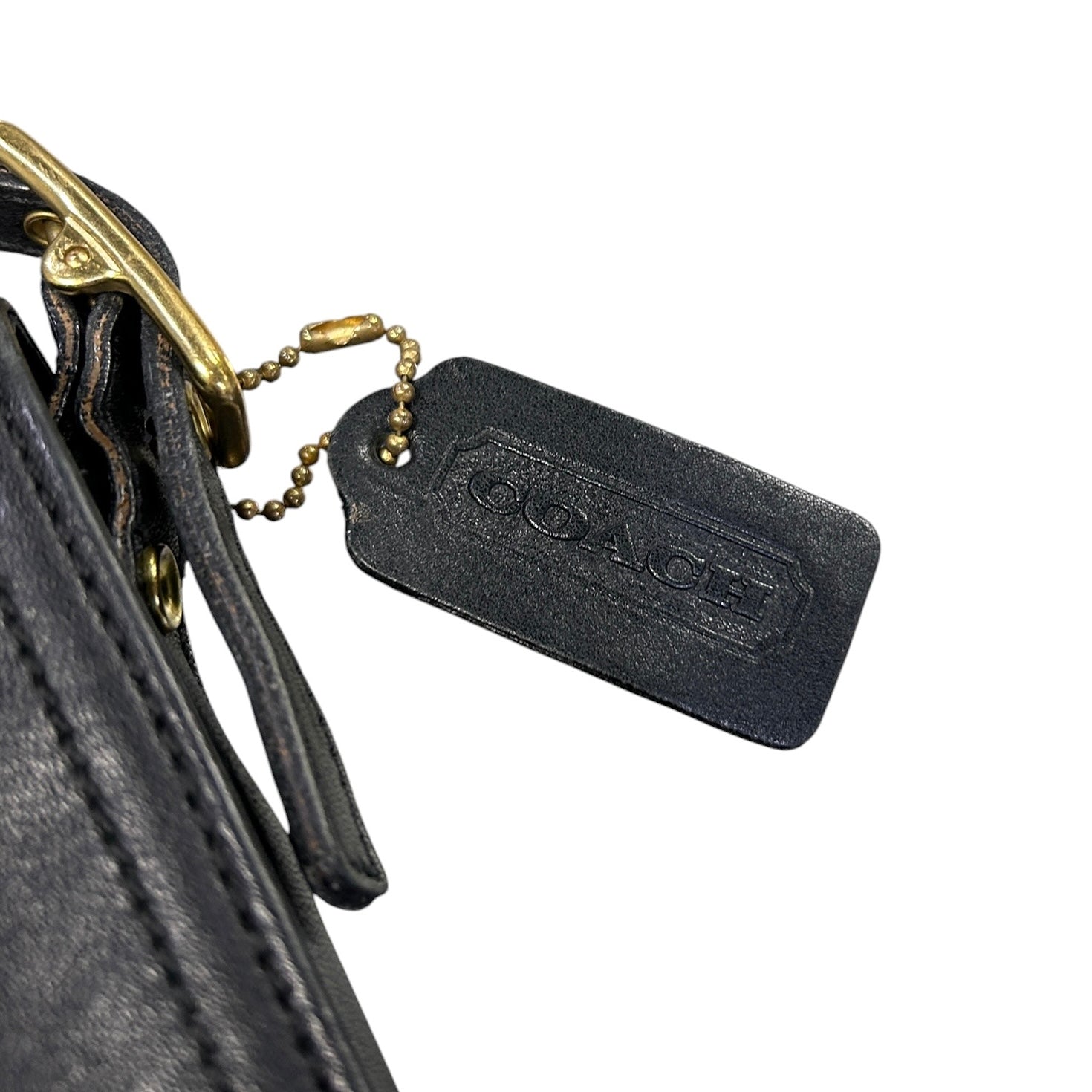 Vintage 90s Coach Legacy Monterey Flap Black Leather Crossbody Bag