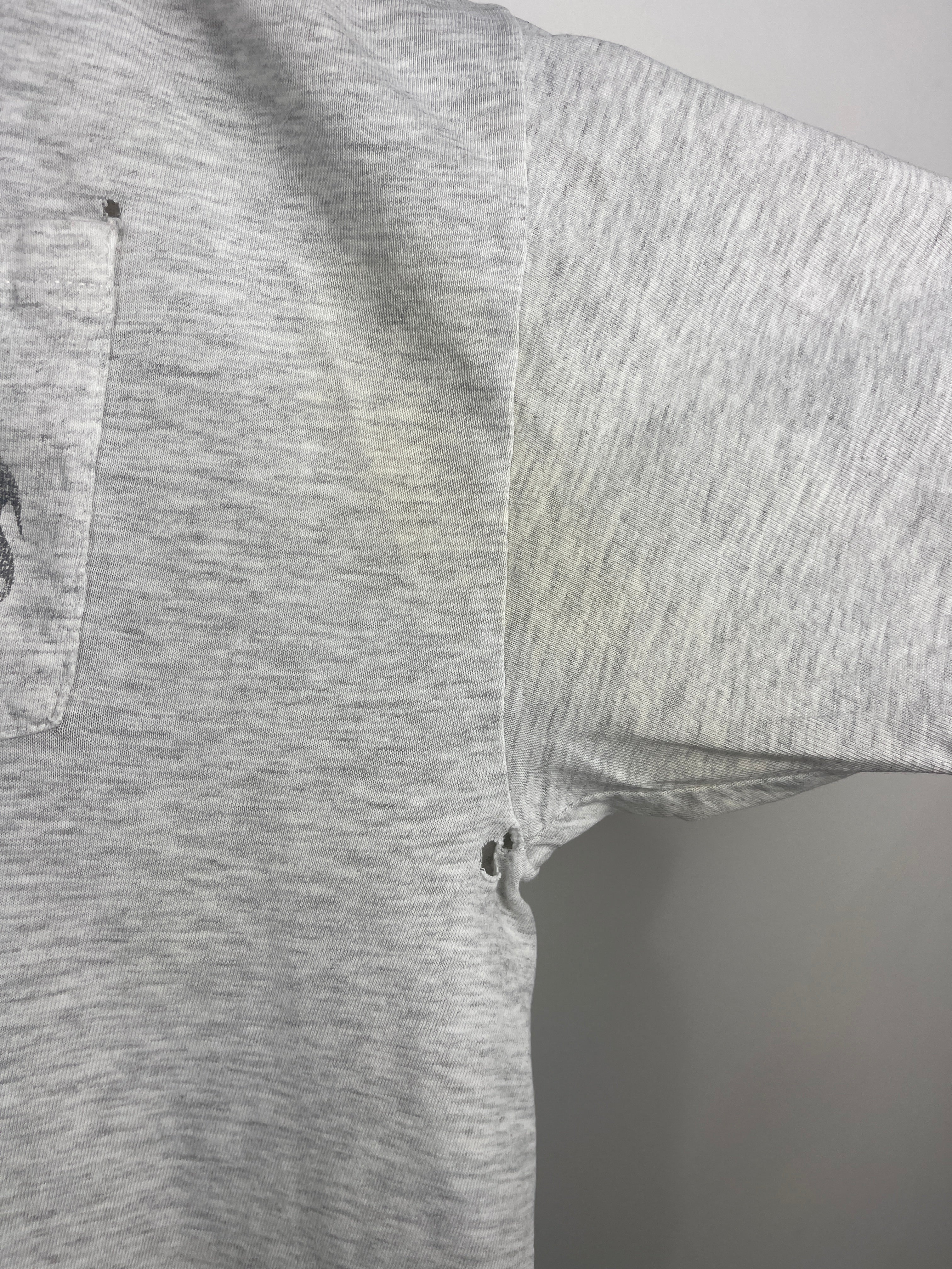 Vintage Harley Davidson Bellemont Arizona Thrashed Grey Pocket Tee